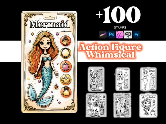 100 Action Figures Whimsical Procreate: Creative Design Made Easy