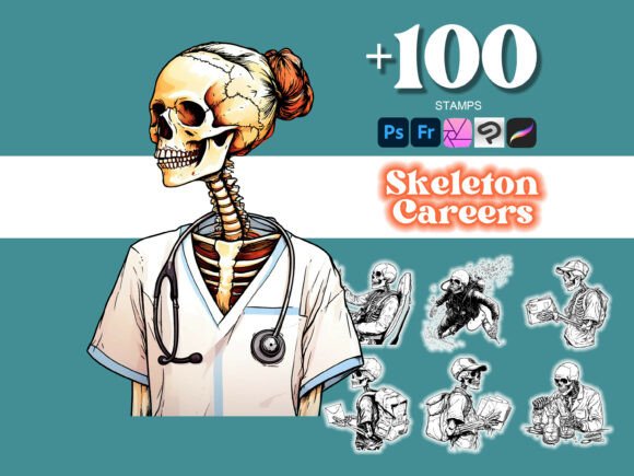 100 Careers Skeletons Photoshop: A Designer’s Toolkit for Impactful Art