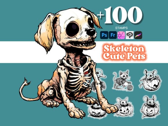 100 Cute Pets Skeletons Photoshop: Creative Possibilities and Practical Tips
