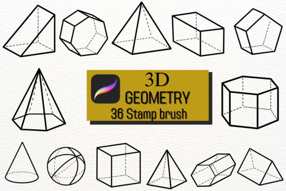 3D Geometry Shape: Elevate Your Creative Projects with Procreate Stamp Brushes