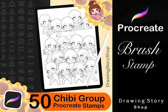 50Procreate Chibi Base Group Pose Stamps: A Strategic Tool for Digital Artists and Creative Entrepreneurs