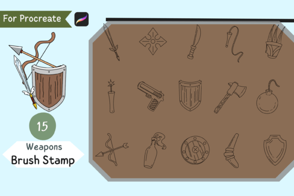 Creative Versatility with Procreate Brush Stamp Weapons