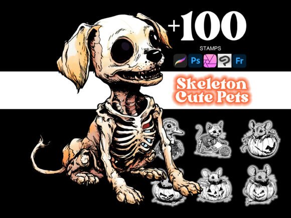 Cute Pets Skeletons Procreate: A Creative Tool for Digital Artists