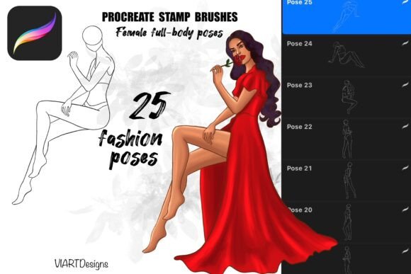 Fashion Bodyposes Stamps Procreate: A Creative Shortcut for Artists and Designers