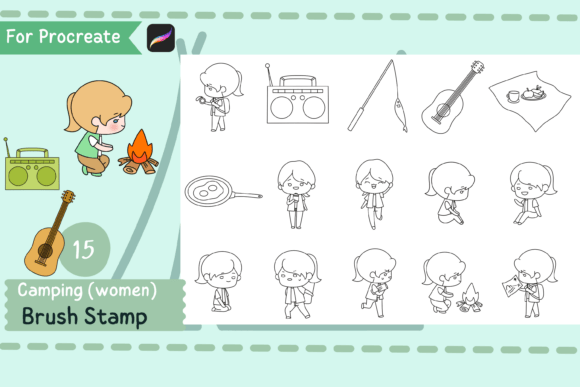 Procreate Brush Stamp Camping Women: A Creative Game-Changer for Digital Artists and Design Entrepreneurs
