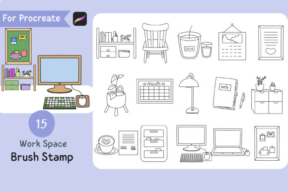 Procreate Brush Stamp Work Space